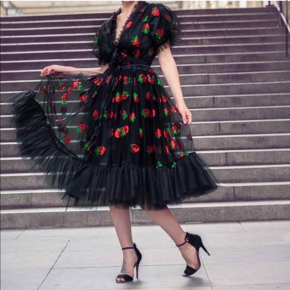 Dresses & Skirts - Black or pink strawberry dresses